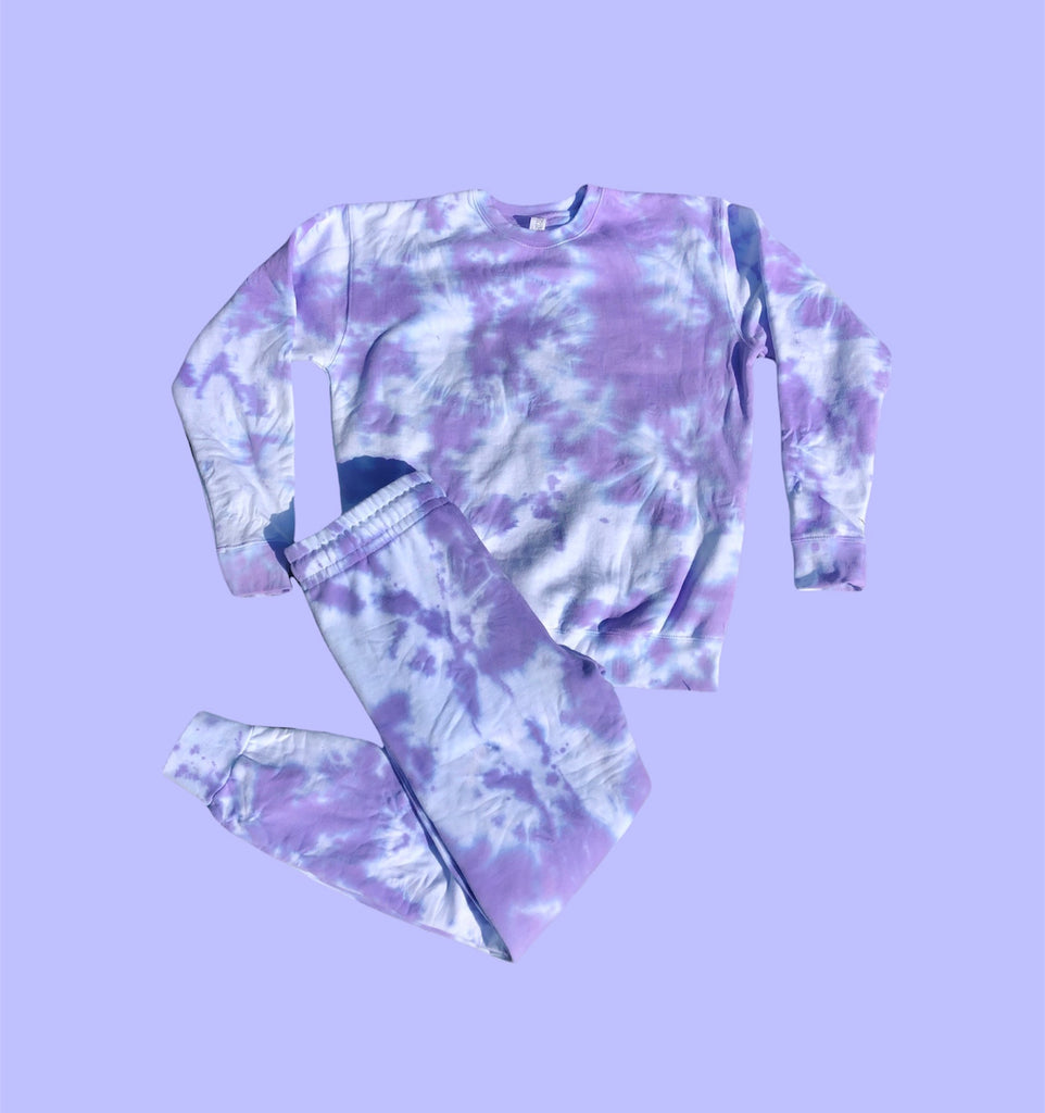 Lavender Tie Dye Loungewear Set