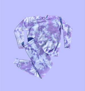 Open image in slideshow, Lavender Tie Dye Loungewear Set
