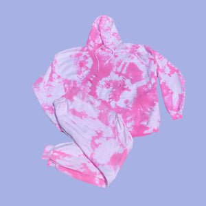 Open image in slideshow, Pink Tie Dye Loungewear Set
