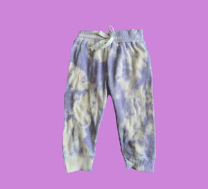 Open image in slideshow, Toddler Lavender Tie Dye Joggers
