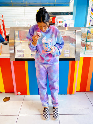 Open image in slideshow, Cotton Candy Tie Dye Loungewear Set
