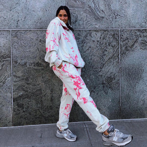 Open image in slideshow, Cherry Pistachio Tie Dye Sweatpants
