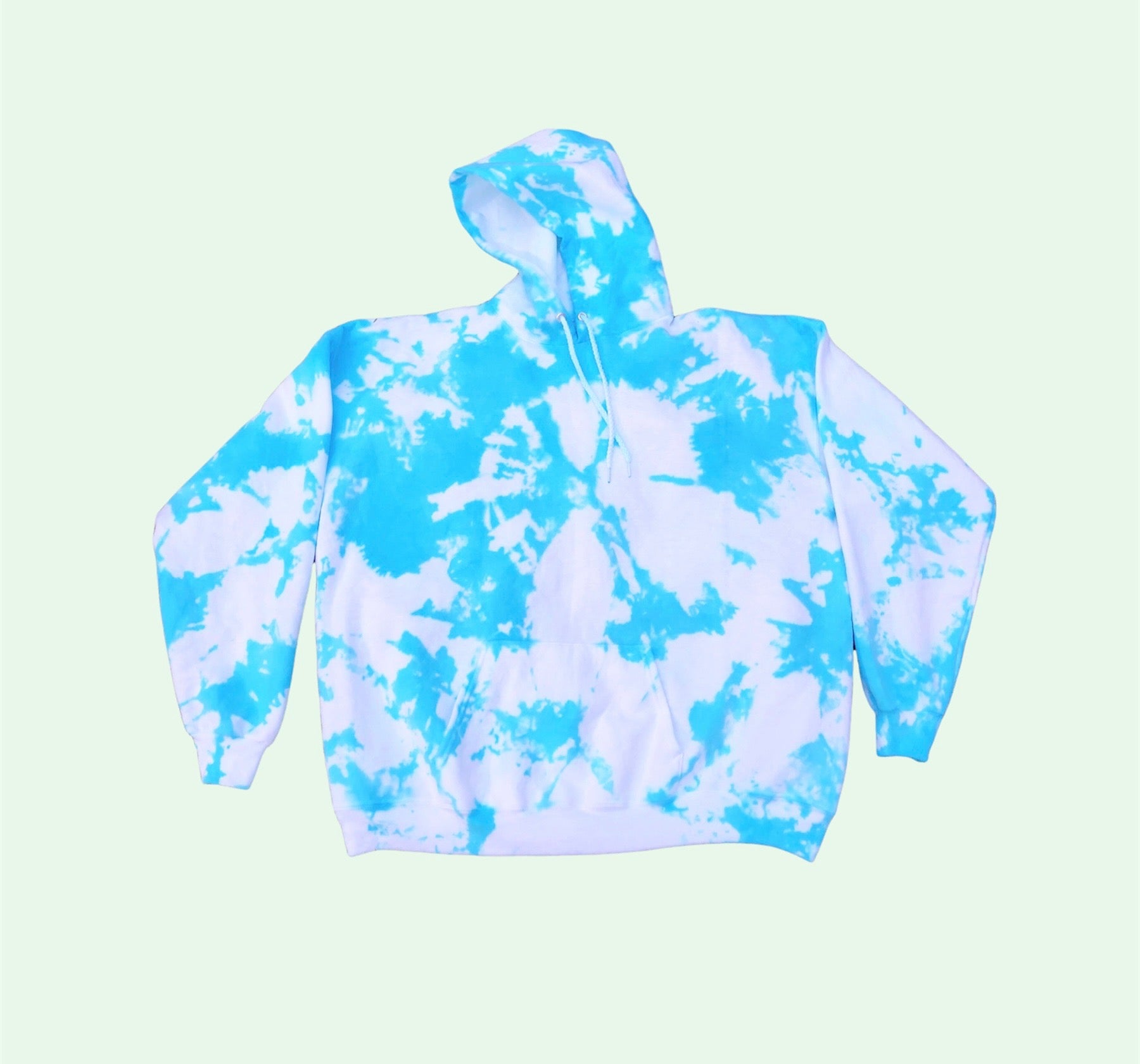 White Tie Sky Blue Tie Dye Hoodie TLG Tie Dye Cropped Hoodie ODESZA