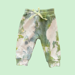 Open image in slideshow, Toddler Green Tie Dye Joggers
