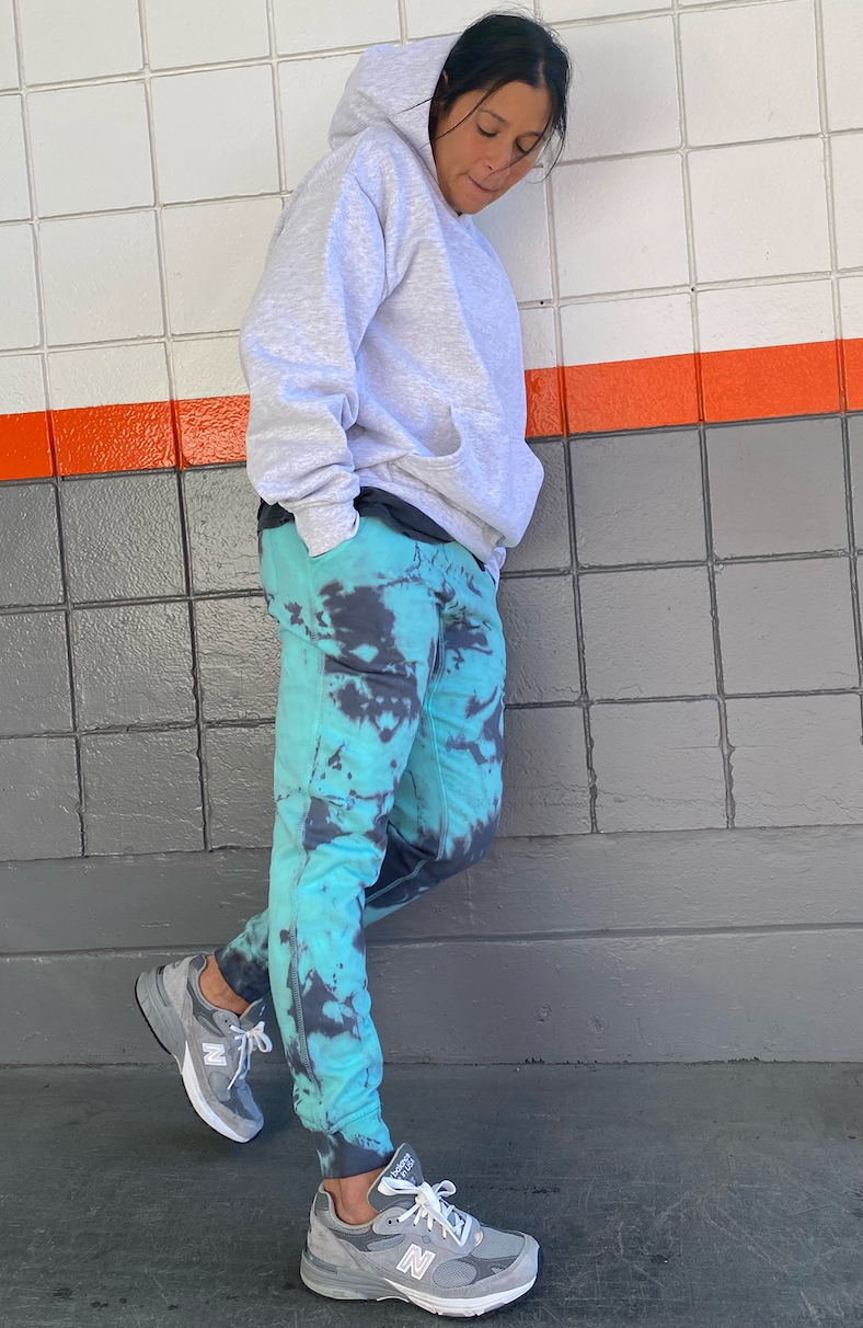 Grey and Blue Tie Dye Joggers