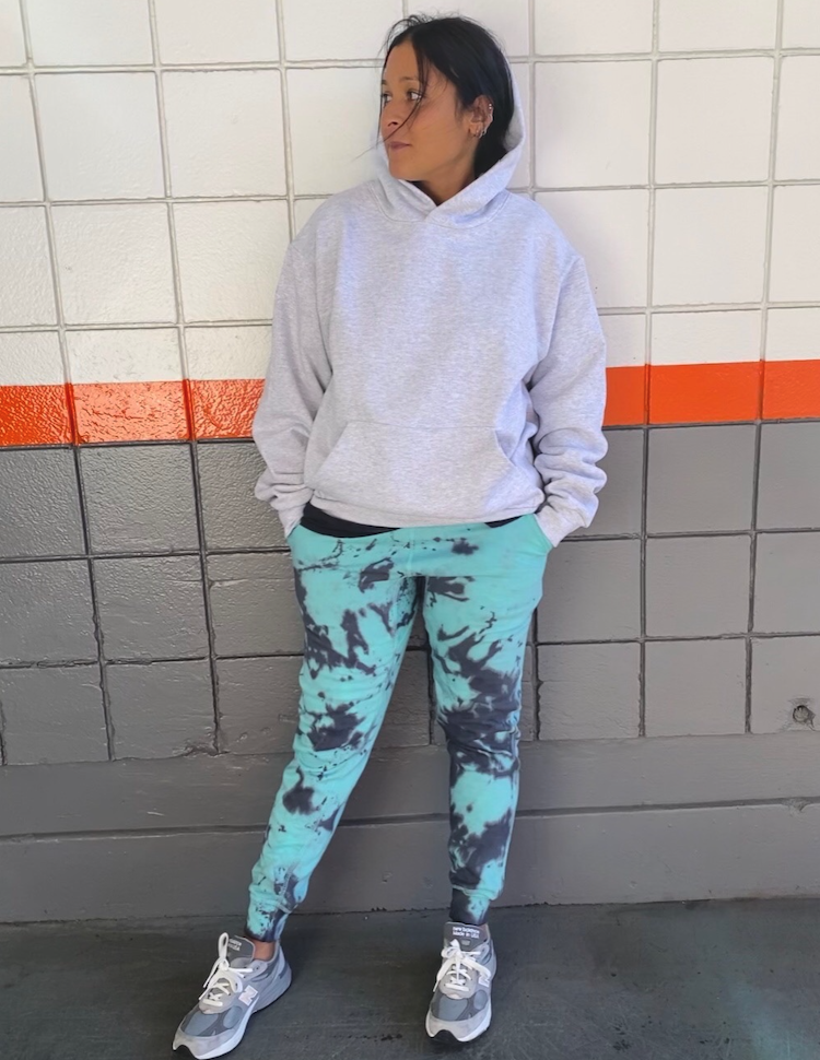 Grey and Blue Tie Dye Joggers