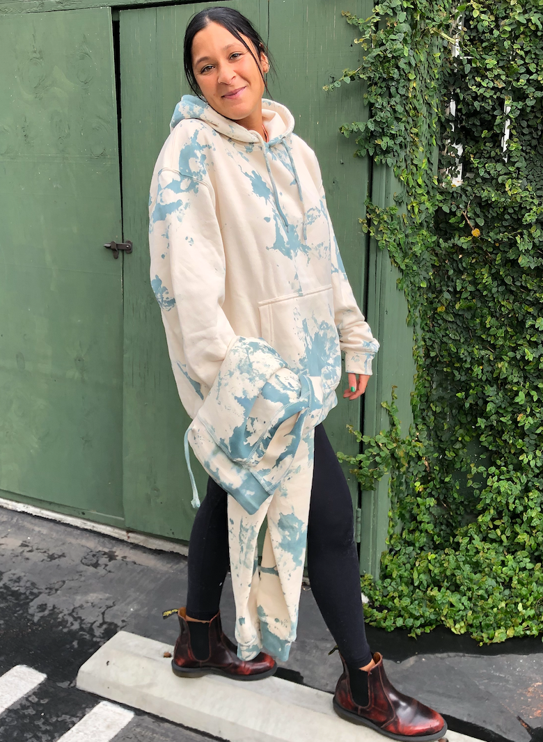 Cream tie dye hoodie hotsell