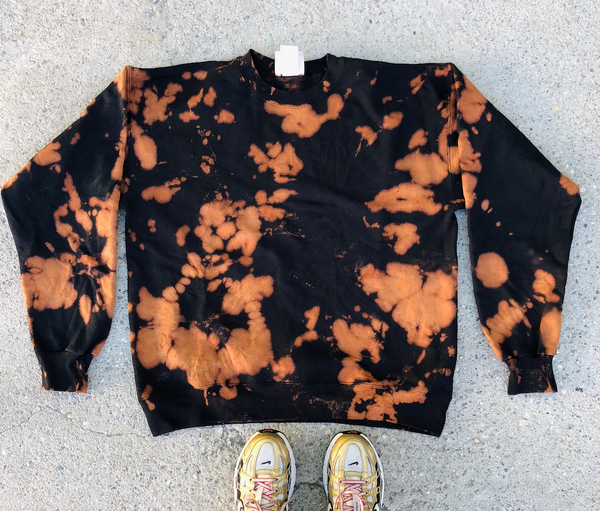 Bleach tie dye sweatshirt sales