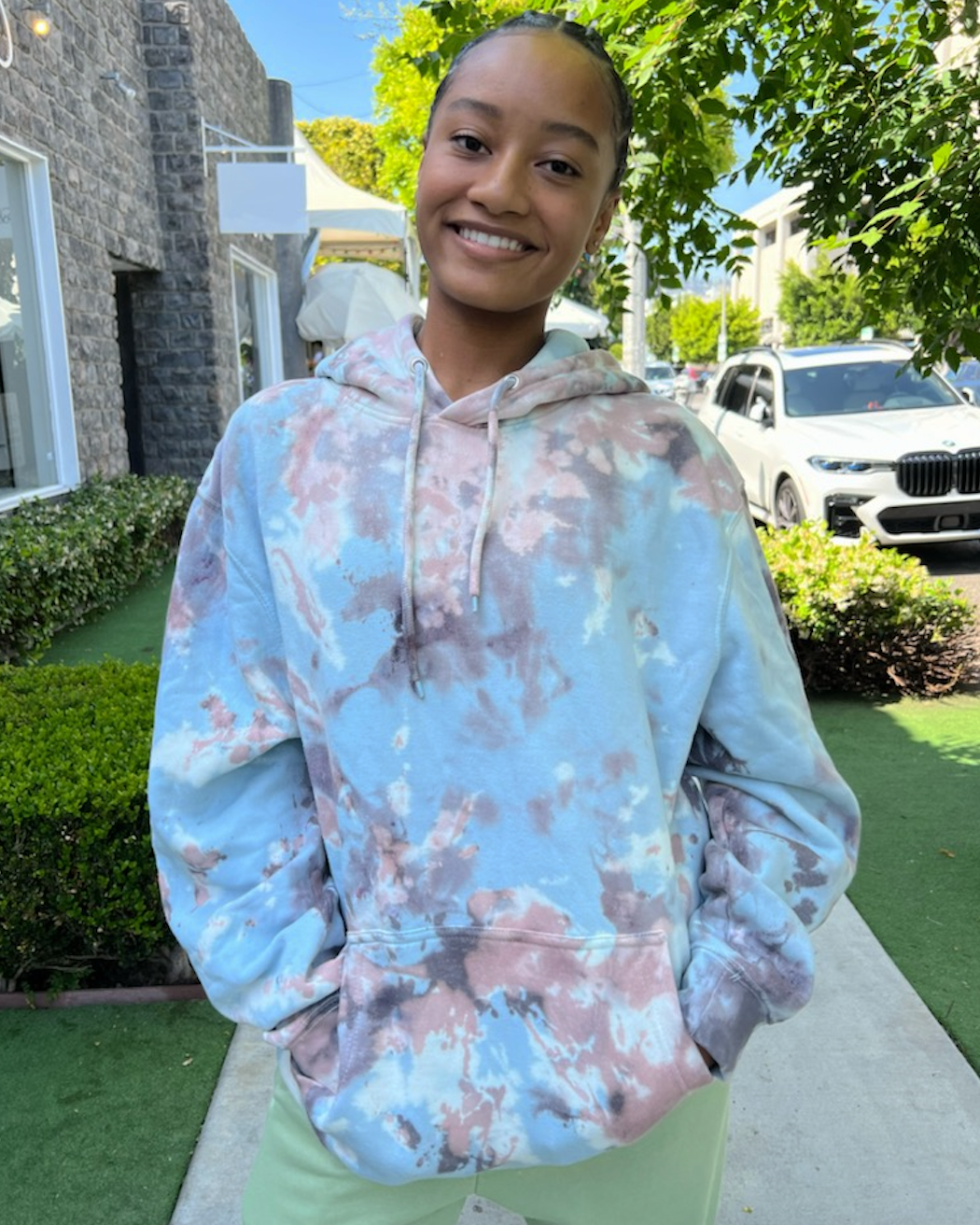 Blue tie dye hot sale sweater