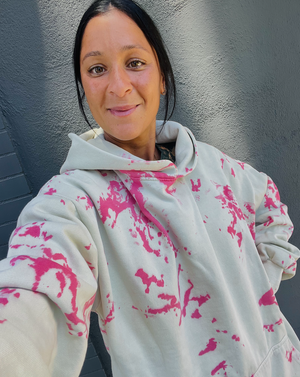 Open image in slideshow, Cherry Pistachio Tie Dye Hoodie
