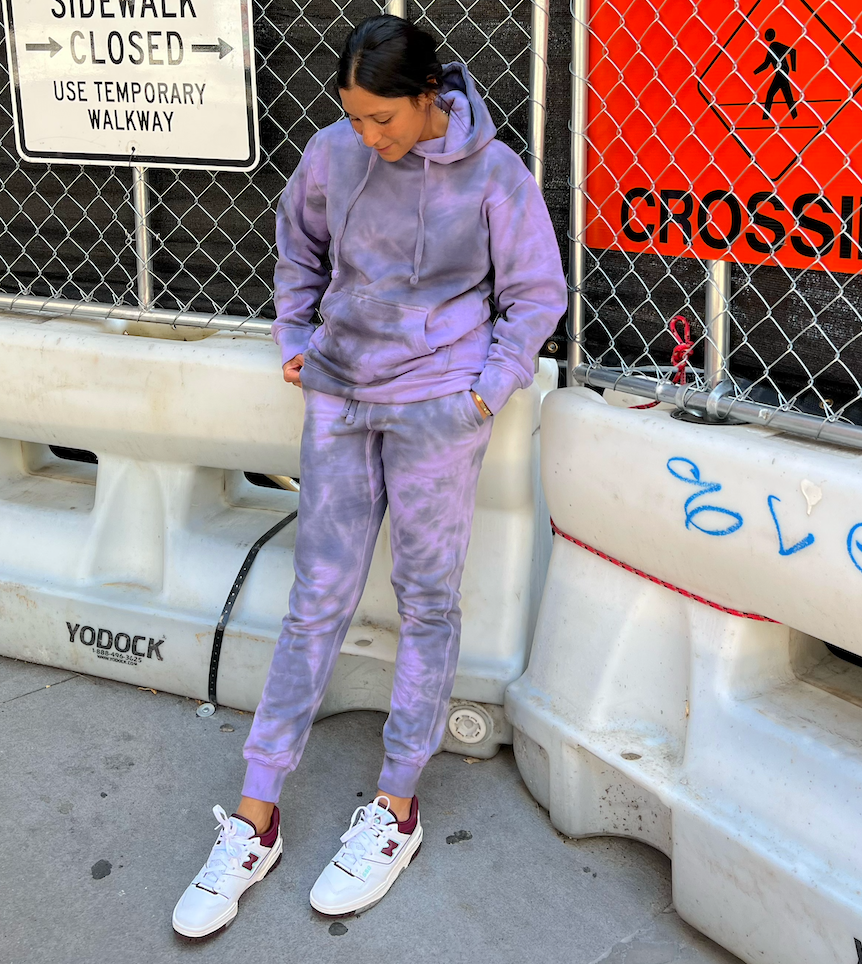 Lilac tie discount dye joggers