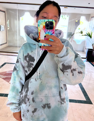 Open image in slideshow, Forest Grey Tie Dye Hoodie
