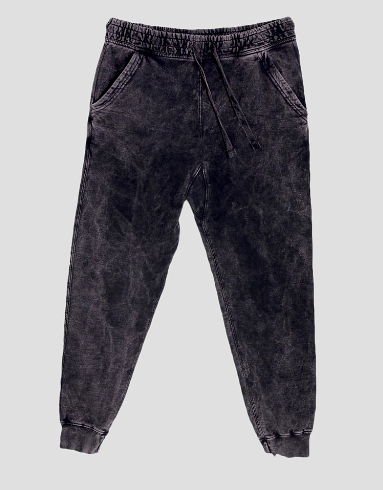 Washed top black joggers